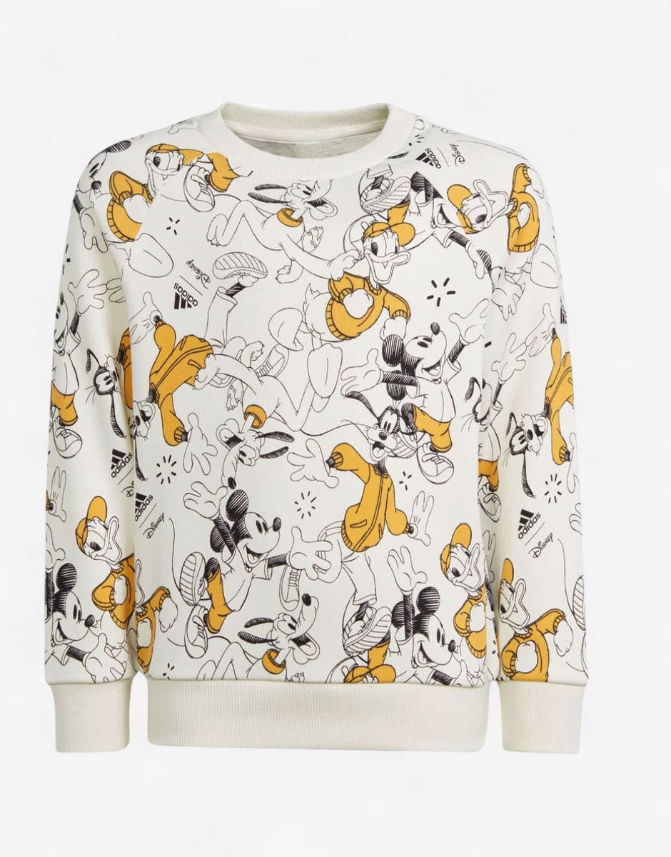 ADIDAS x Disney Mickey Mouse Sweatshirt Off White/Yellow — view 3