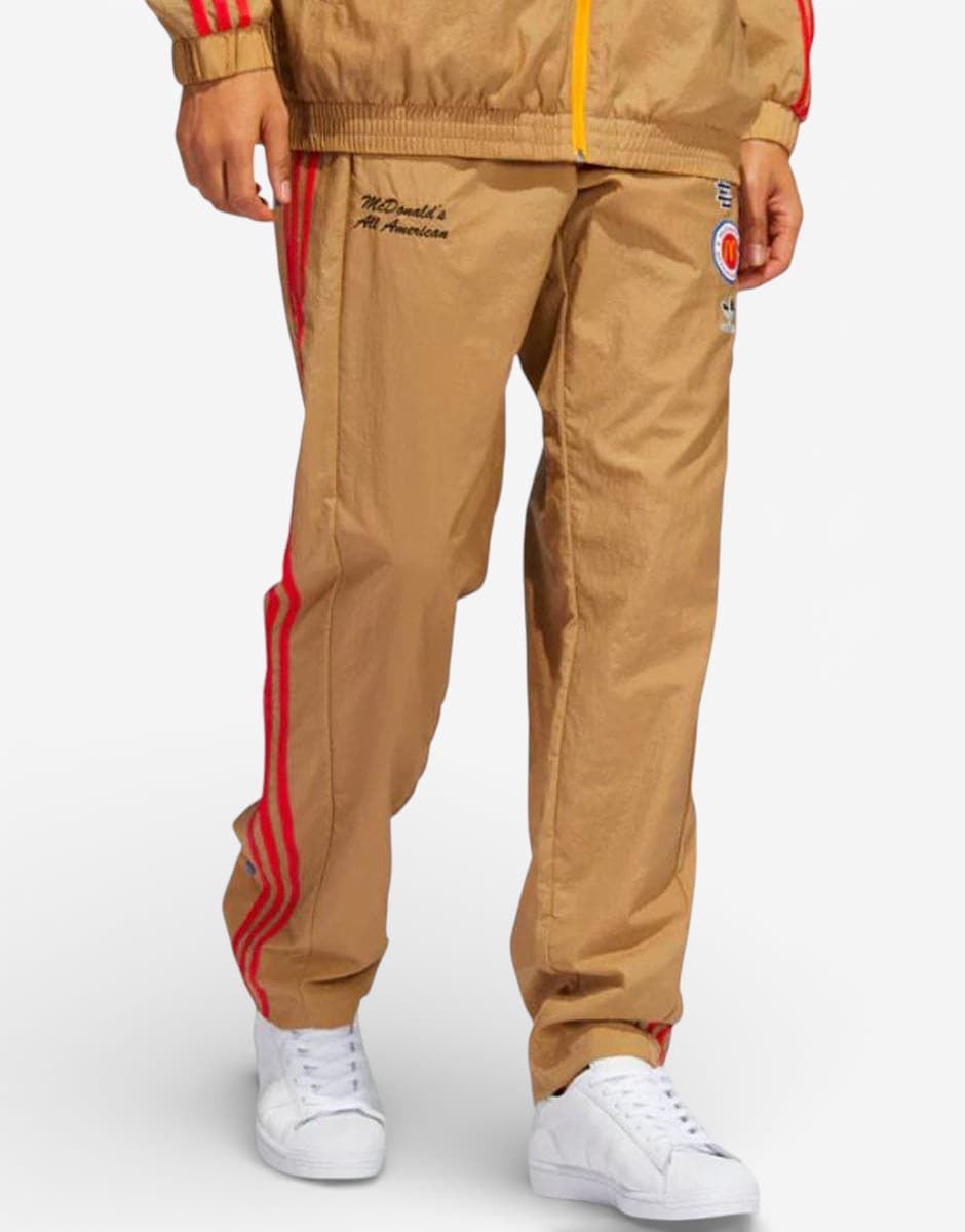 ADIDAS x Eric Eamnuel Crossover Stripe Basketball Pants Brown — снимка 3