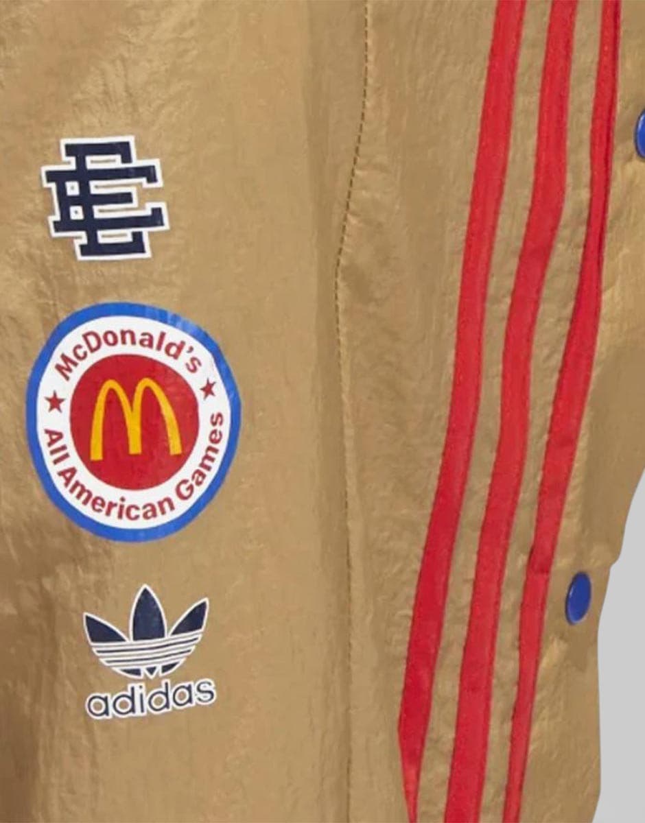 ADIDAS x Eric Eamnuel Crossover Stripe Basketball Pants Brown — снимка 4