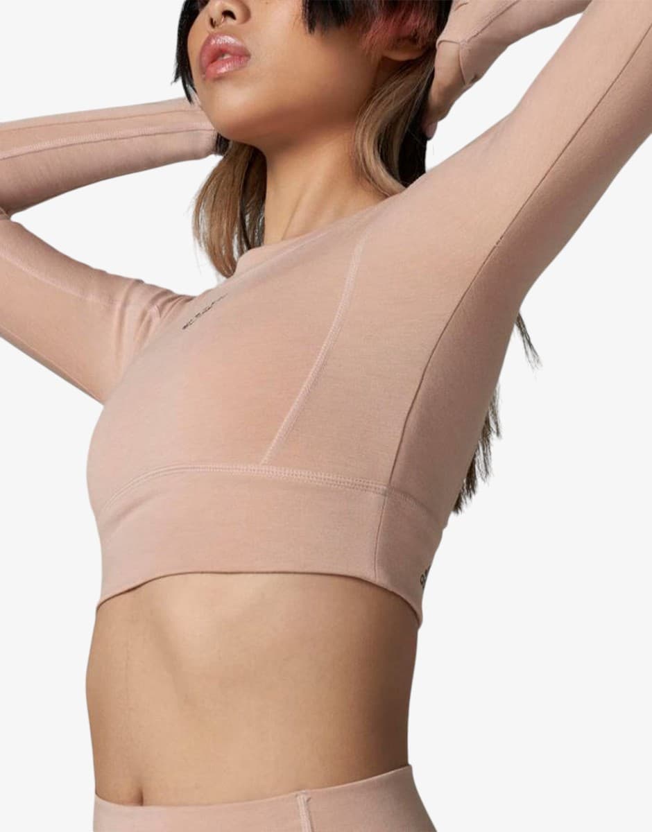 ADIDAS x Stella McCartney True Strength Cropped Long Sleeve Pink — снимка 3