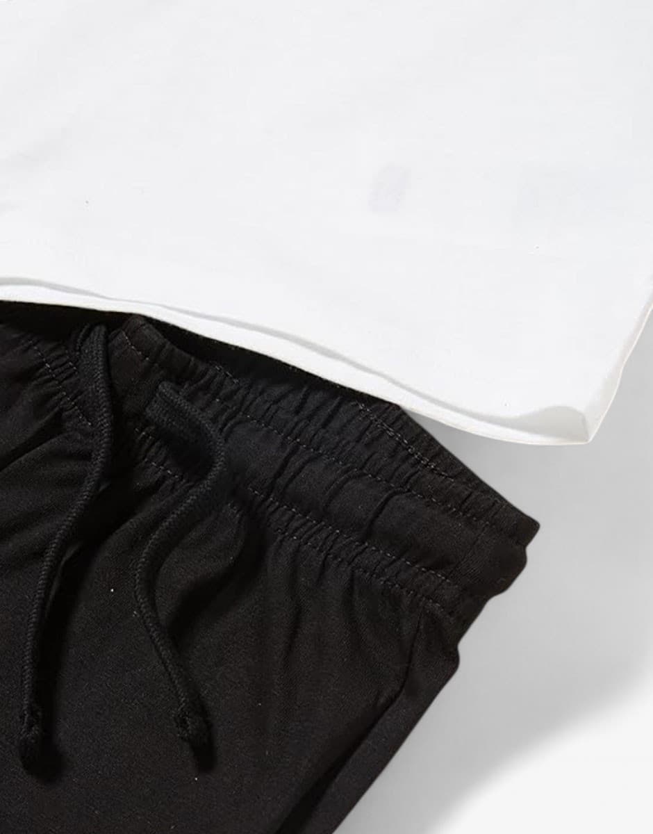 CHICCO Boys Shorts And Tank Top Set Black/White — view 4