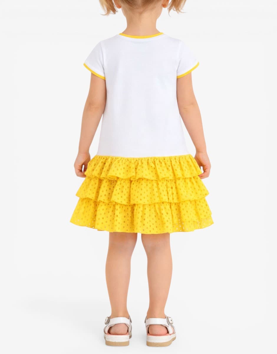 CHICCO Girls Dress White/Yellow — снимка 2
