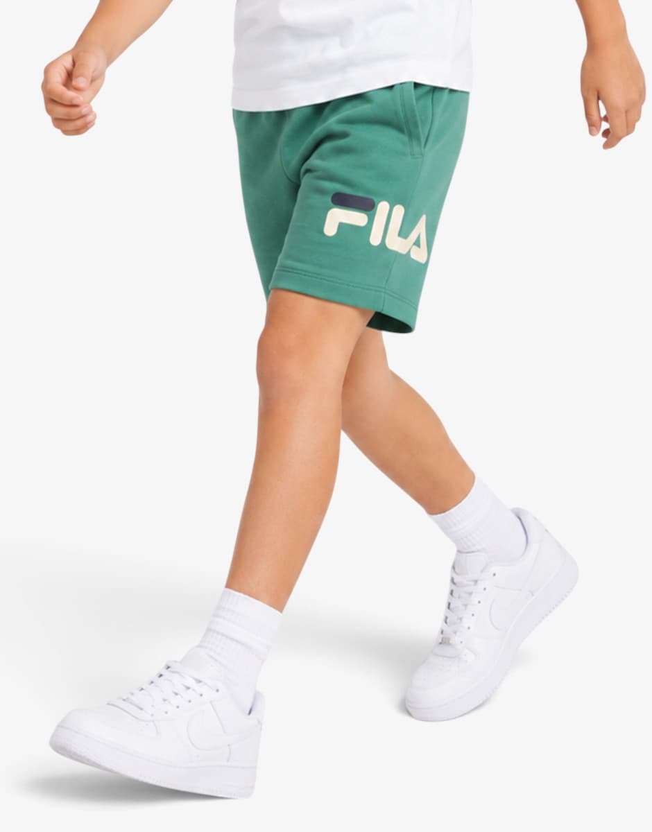 FILA Lobez Graphic Logo Shorts Green — view 3