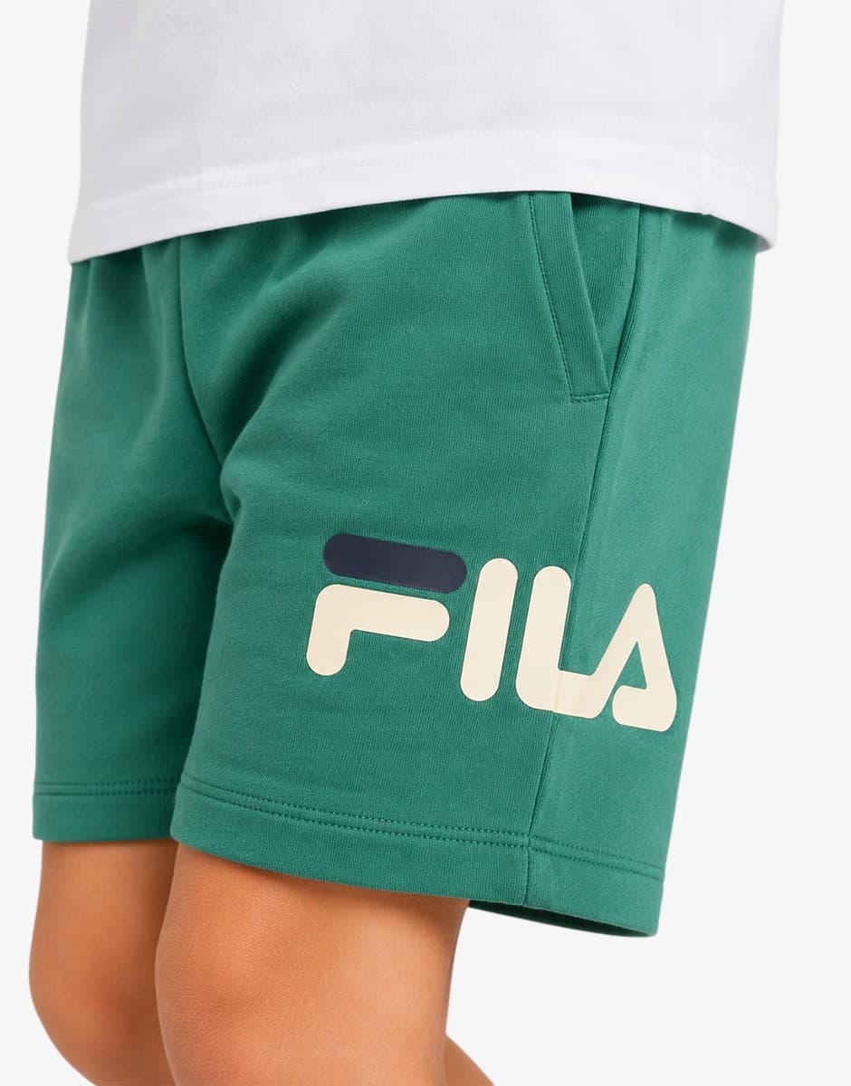 FILA Lobez Graphic Logo Shorts Green — view 4
