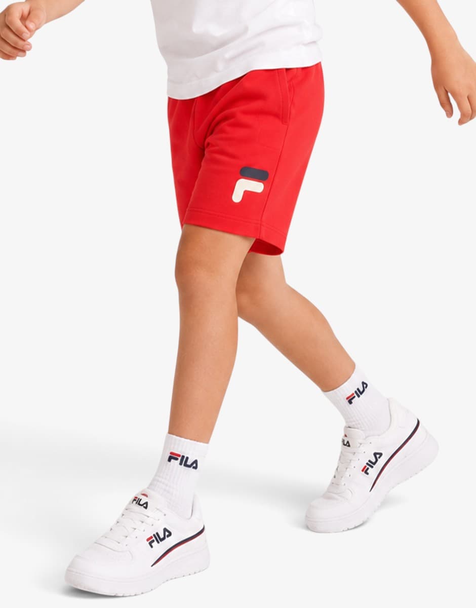 FILA Lobez Graphic Logo Shorts Red — view 3