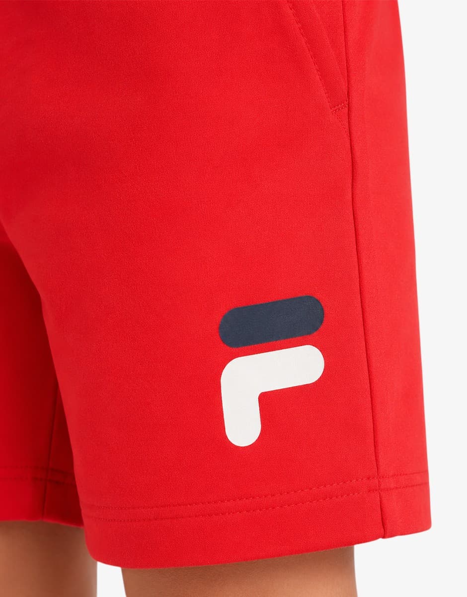 FILA Lobez Graphic Logo Shorts Red — view 4