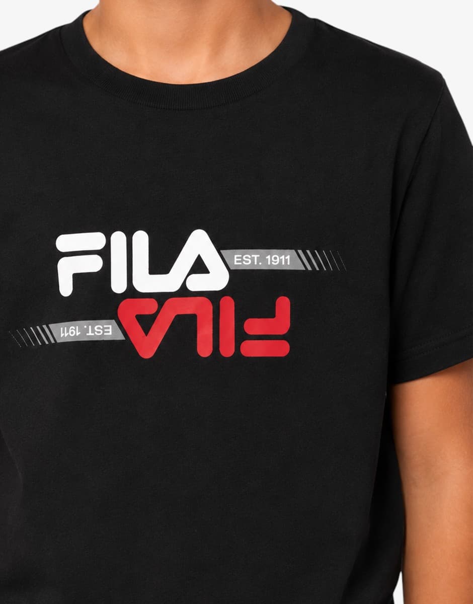 FILA Morimondo Regular Graphic Tee Black — view 4