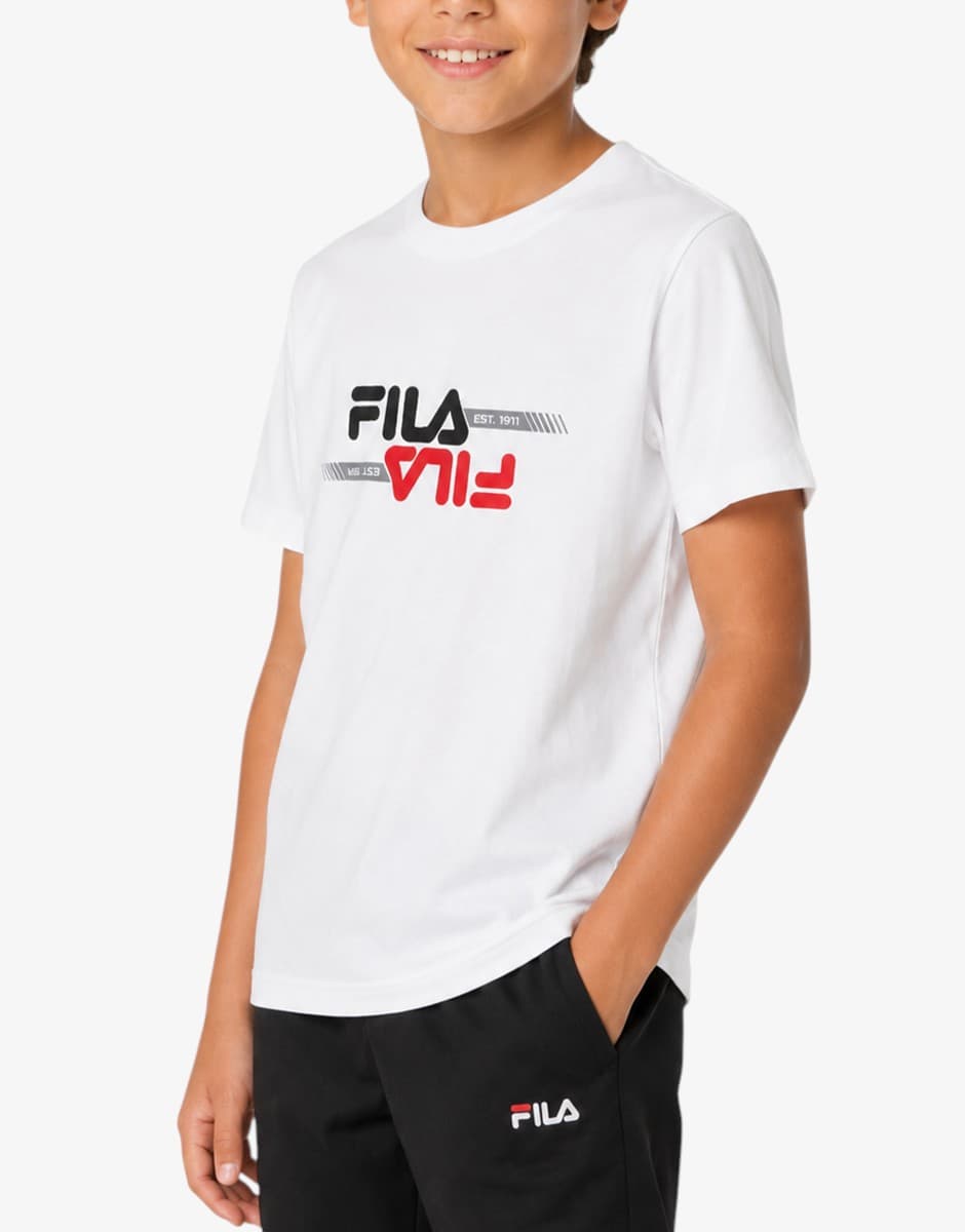 FILA Morimondo Regular Graphic Tee White — снимка 3