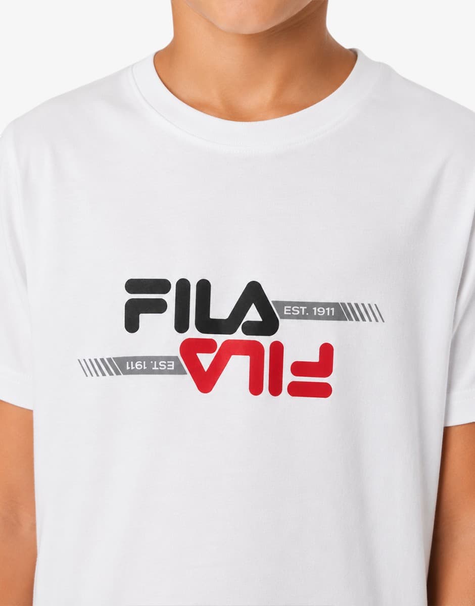 FILA Morimondo Regular Graphic Tee White — снимка 4