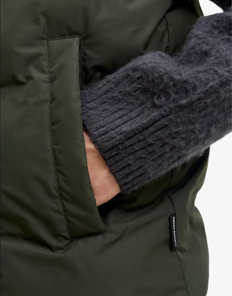JACK&JONES Jеsoho Bodywarmer Collar SN Rosin Green — view 4