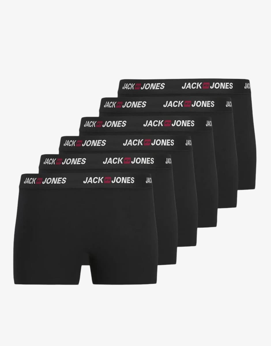 JACK&JONES Jaccorp Logo Boxer Briefs Black 6 Pack