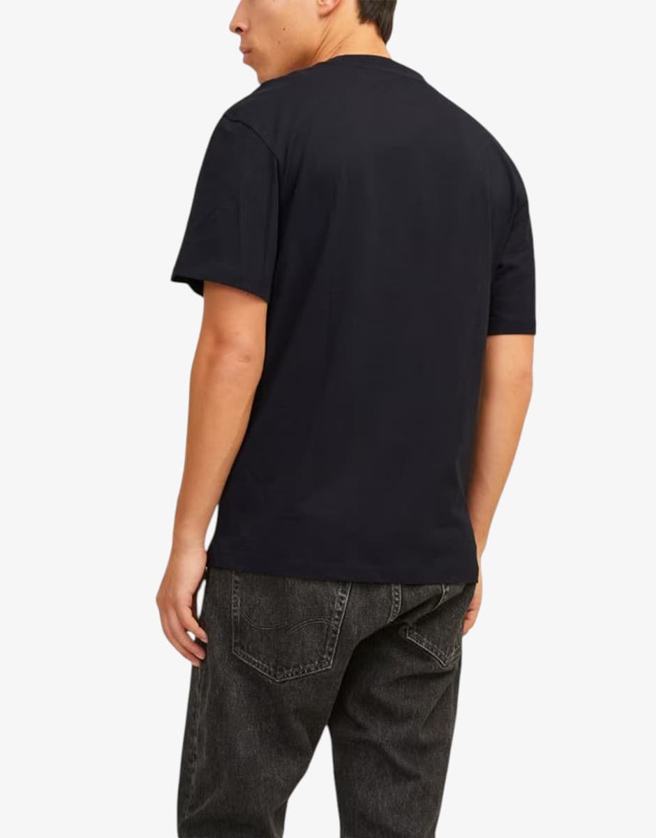 JACK&JONES Jjecaleb Varsity Tee SS O-Neck Noos Black — снимка 2