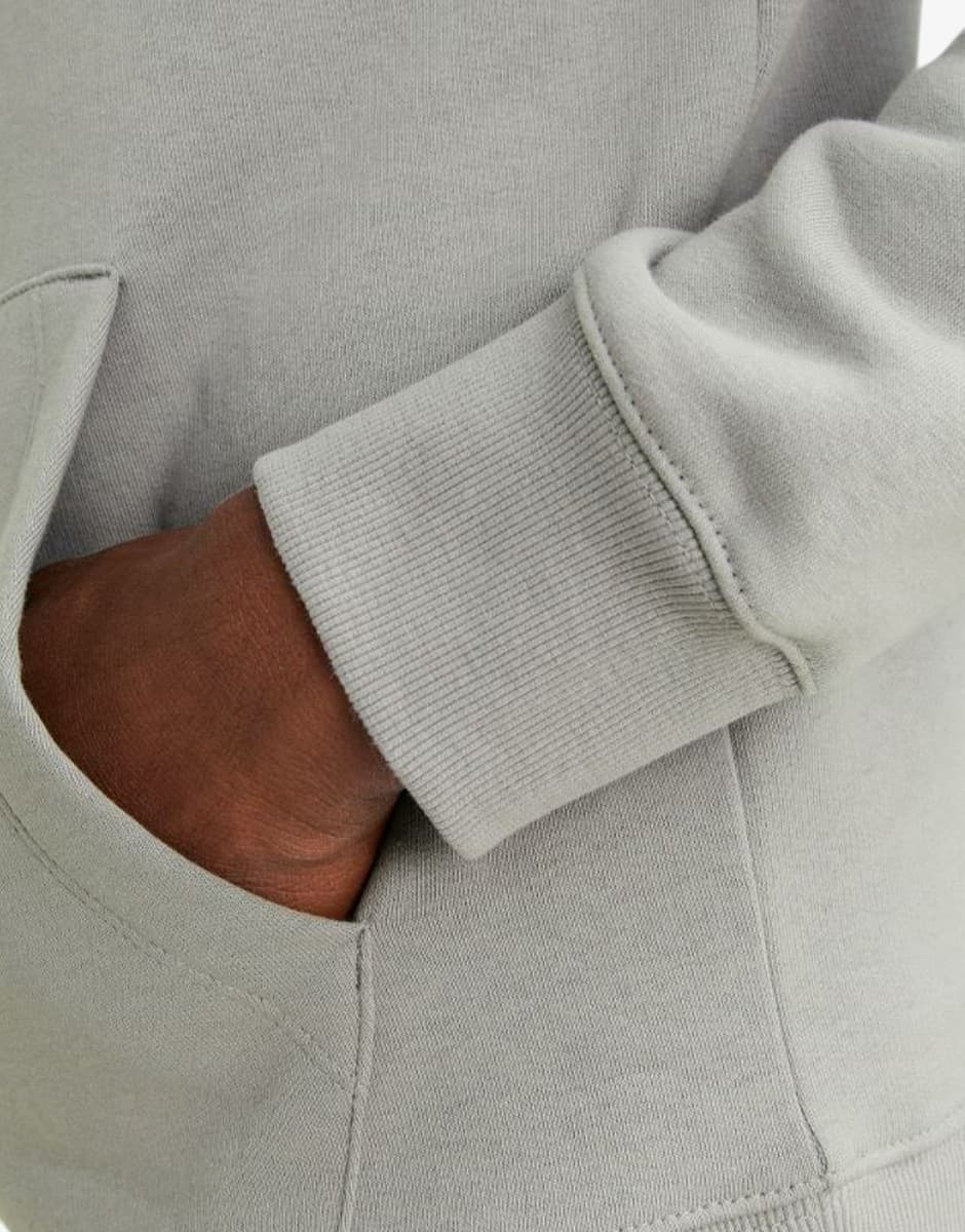 JACK&JONES Jjestar Basic Sweat Hood Noos Ultimate Grey — снимка 4