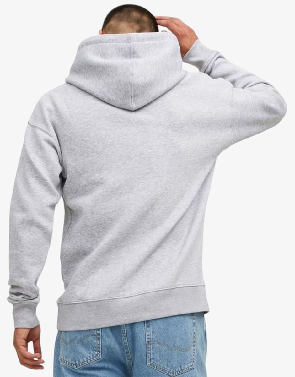 JACK&JONES Jjester Basic Sweat Hood Noos Light Grey Melange — снимка 2