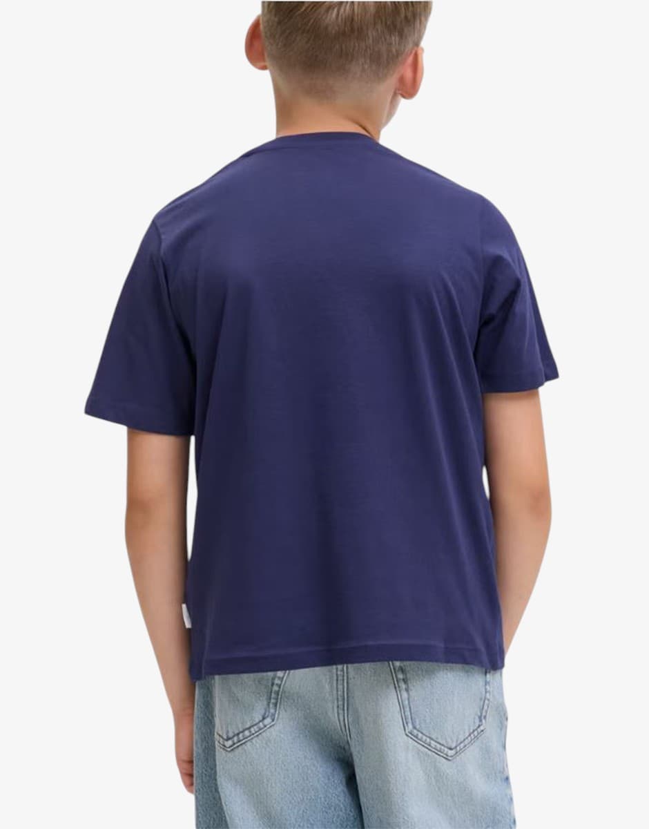 JACK&JONES Jorinwood Block Brend Tee Ss Cn Noos Jnr Ocean Cavern — view 2
