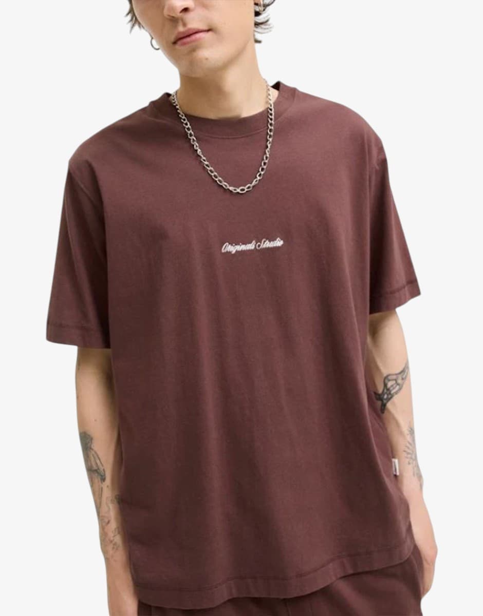 JACK&JONES Jornorrebro EMB Tee SS Crew Neck Noos Red — view 3