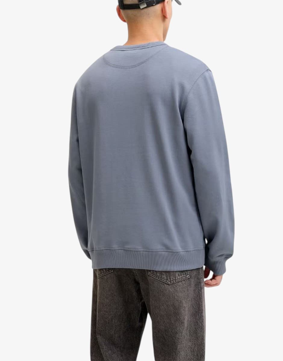 JACK&JONES Jornorrebro Emb Sweat Crew Noos Blue — снимка 2