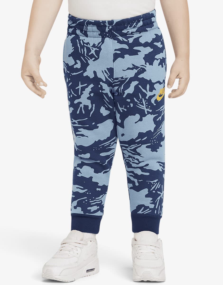 NIKE Club Camo Fleece Pants Blue