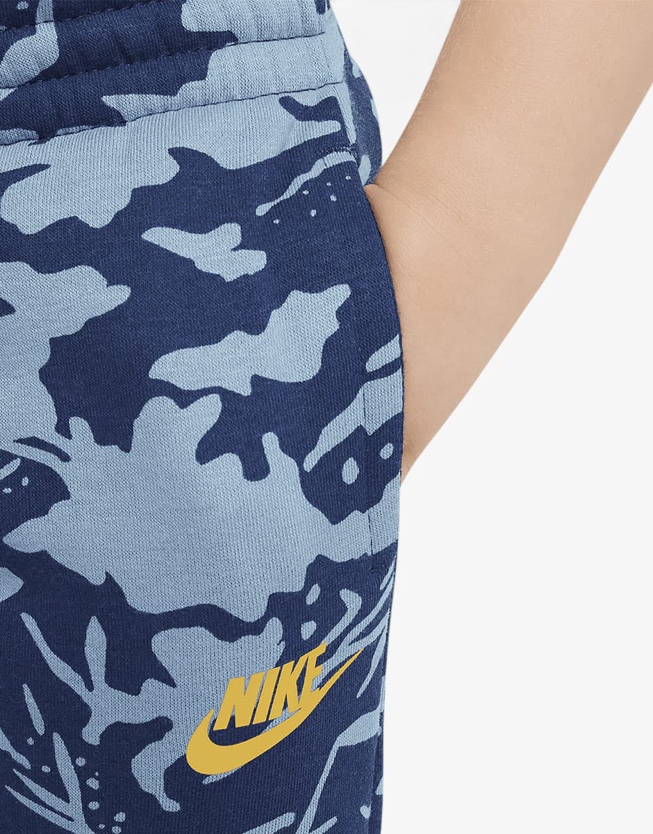NIKE Club Camo Fleece Pants Blue — снимка 3