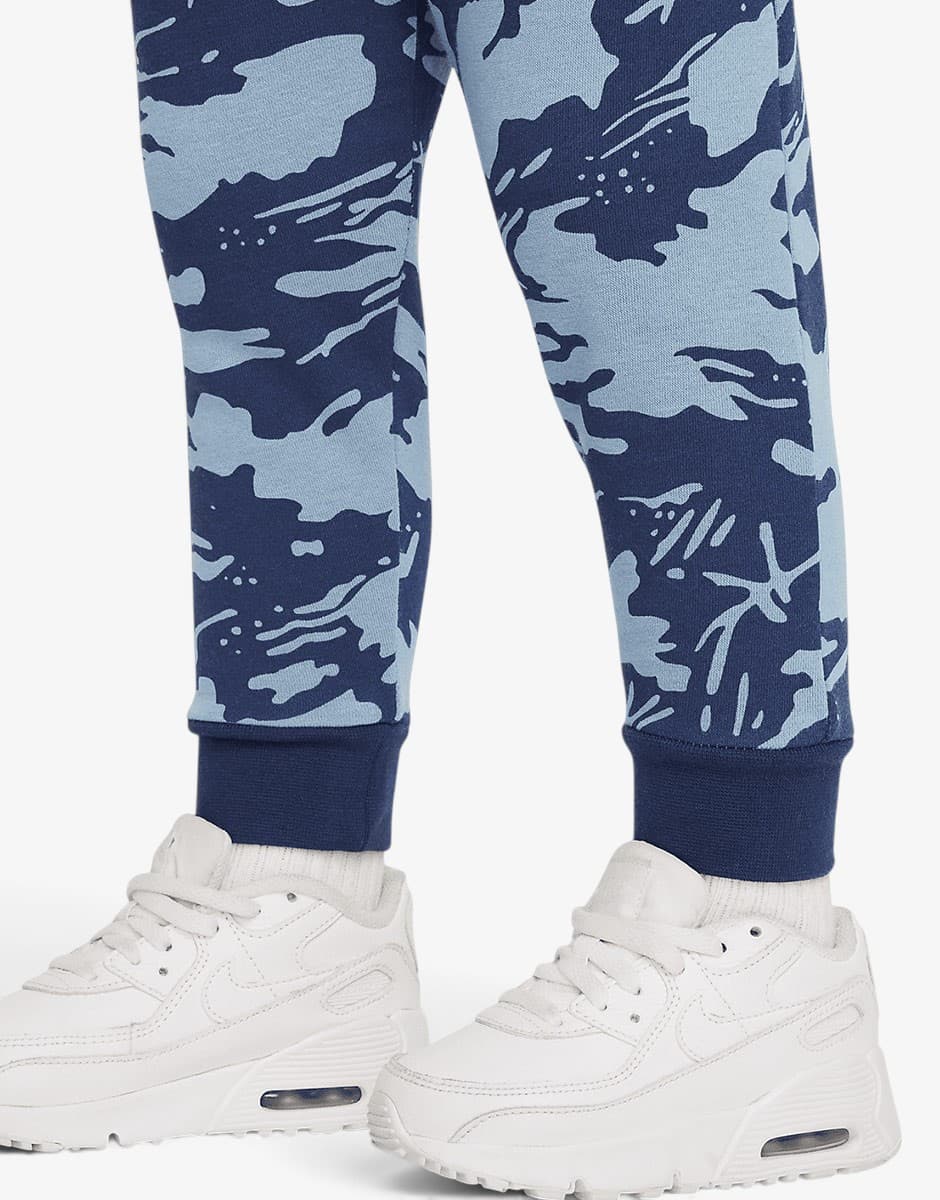 NIKE Club Camo Fleece Pants Blue — снимка 4