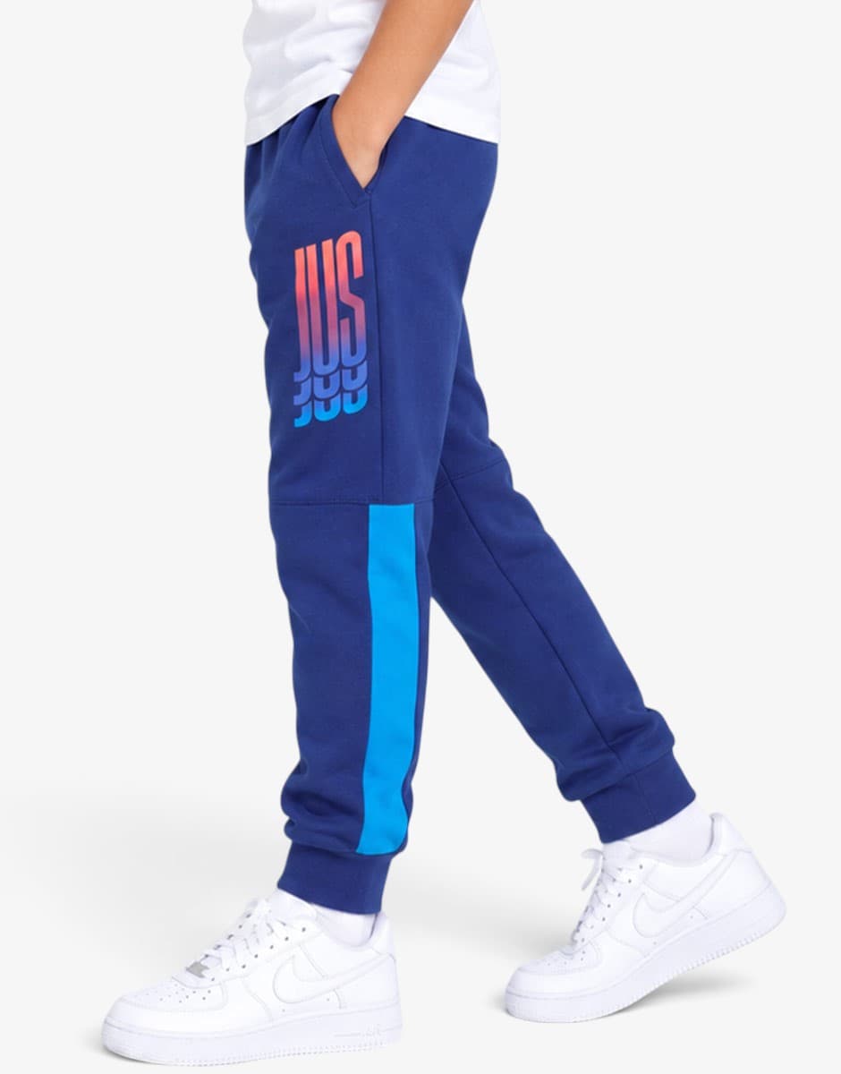 NIKE Sportswear Rise Fleece Pants Blue — view 3