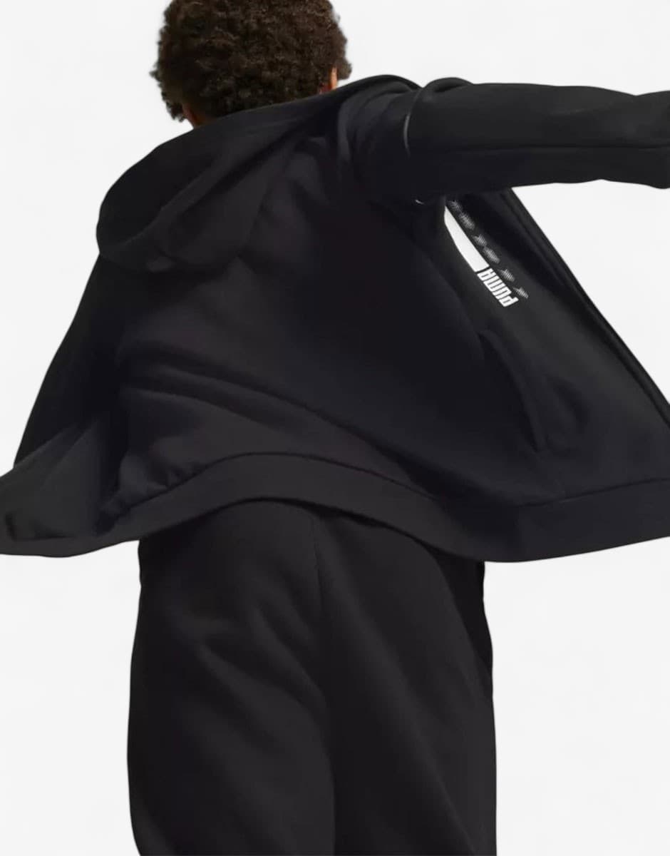 PUMA Active Sports Full-Zip Hoodie Black — снимка 2