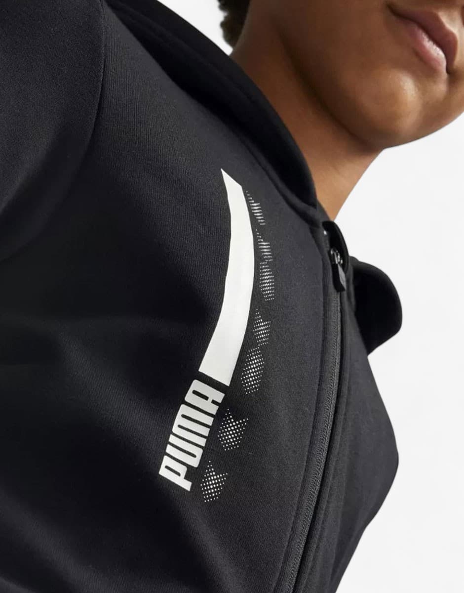 PUMA Active Sports Full-Zip Hoodie Black — снимка 4