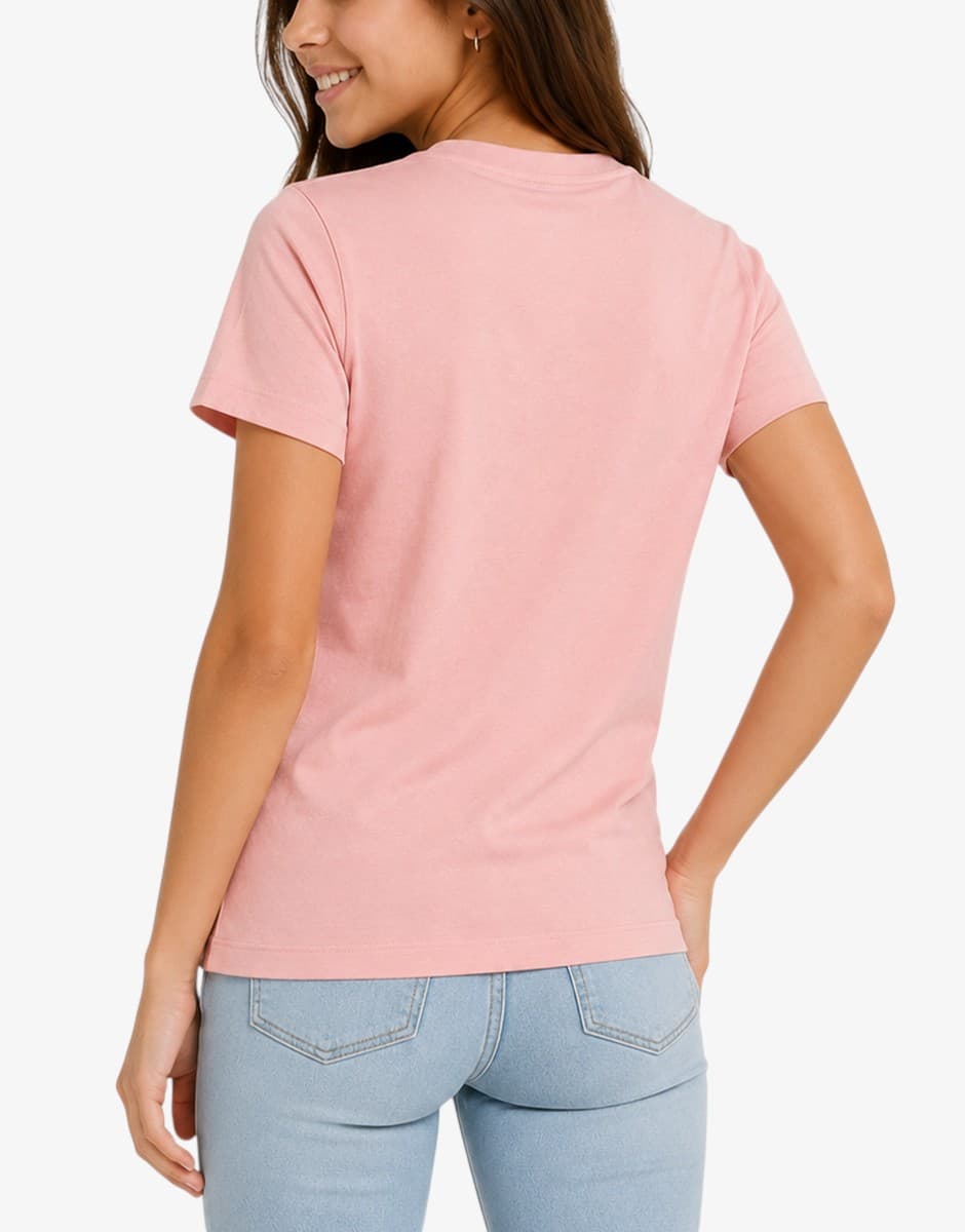 PUMA Clasics Shiny Color Logo Tee Pink — снимка 3