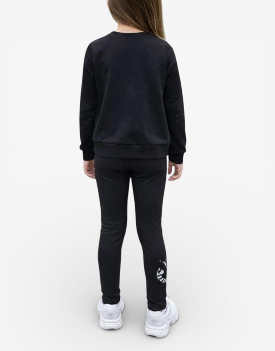 PUMA Class Act Crew And Leggings Fleece Set Black — снимка 2