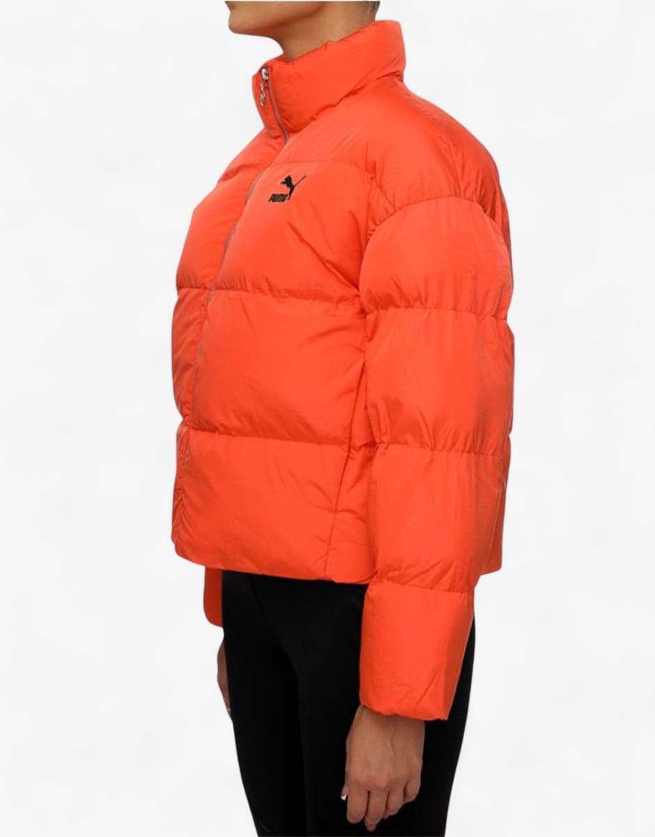PUMA Classics Oversized Puffer Jacket Orange — view 3