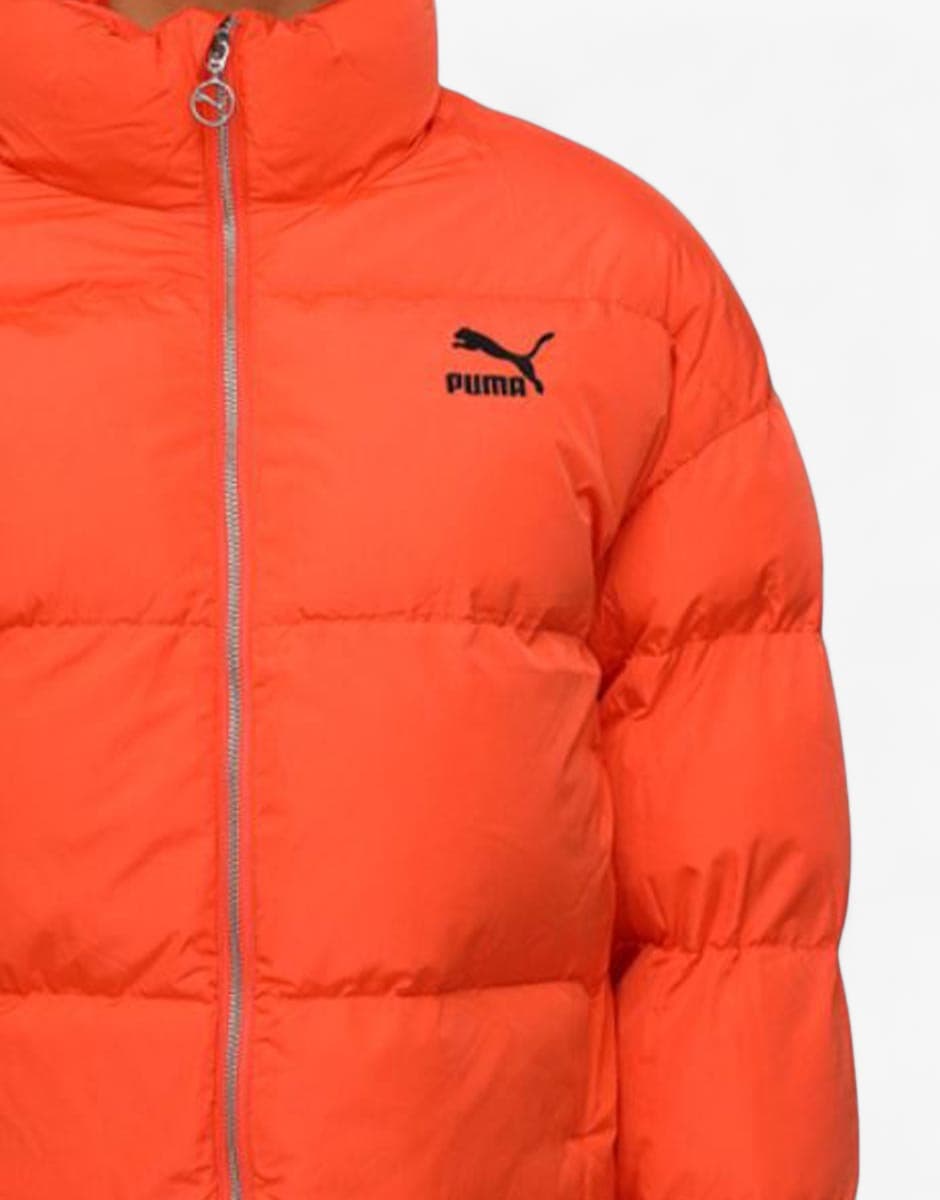 PUMA Classics Oversized Puffer Jacket Orange — view 4