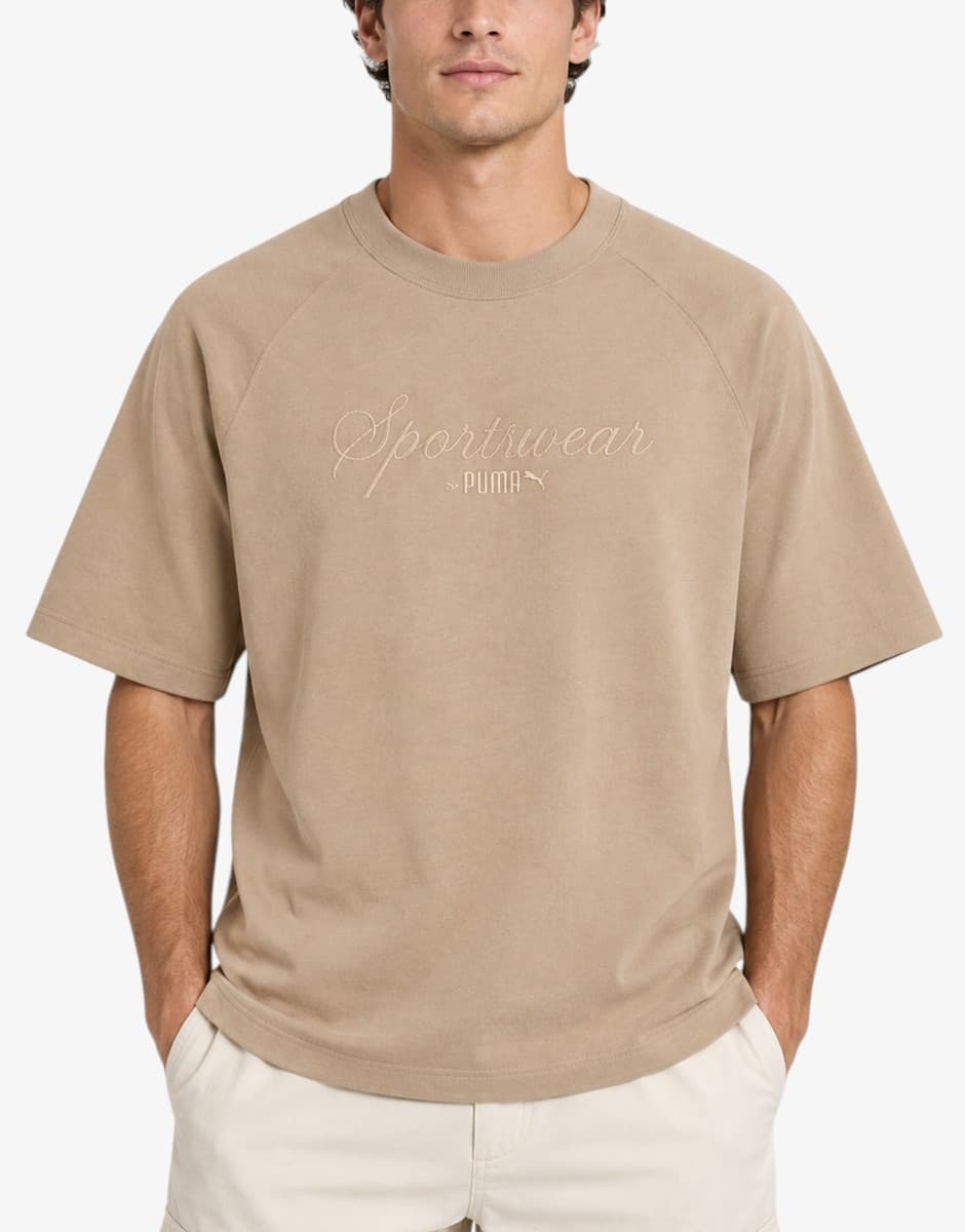 PUMA Classics Oversized Tee Beige