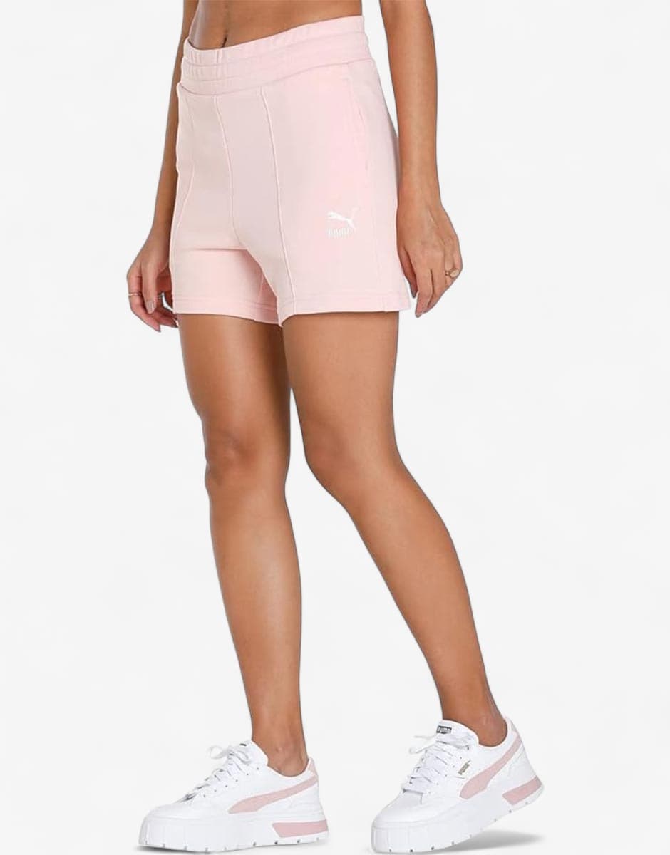 PUMA Classics Pintuck Shorts Pink — снимка 3