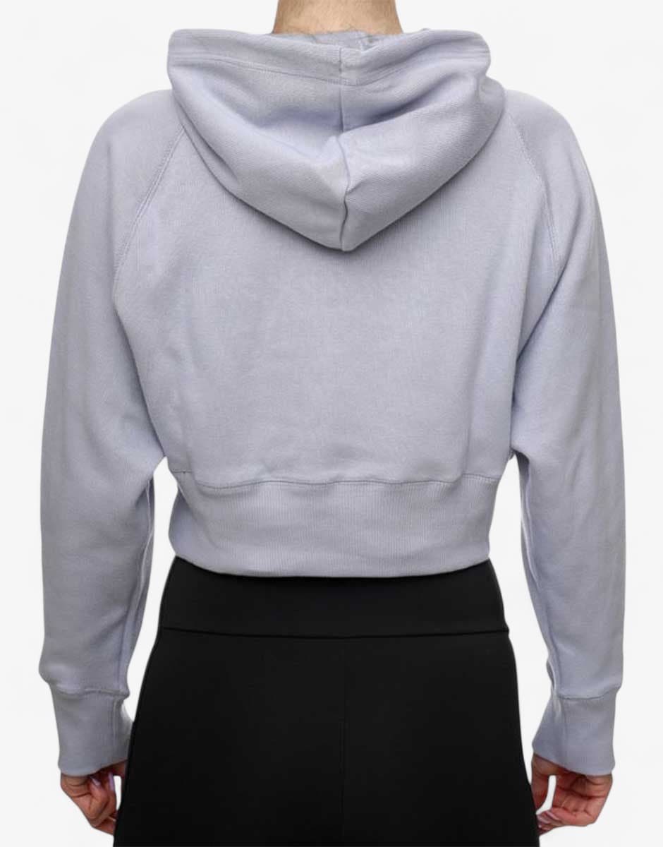 PUMA Classics Relaxed Cropped Hoodie Grey — view 2