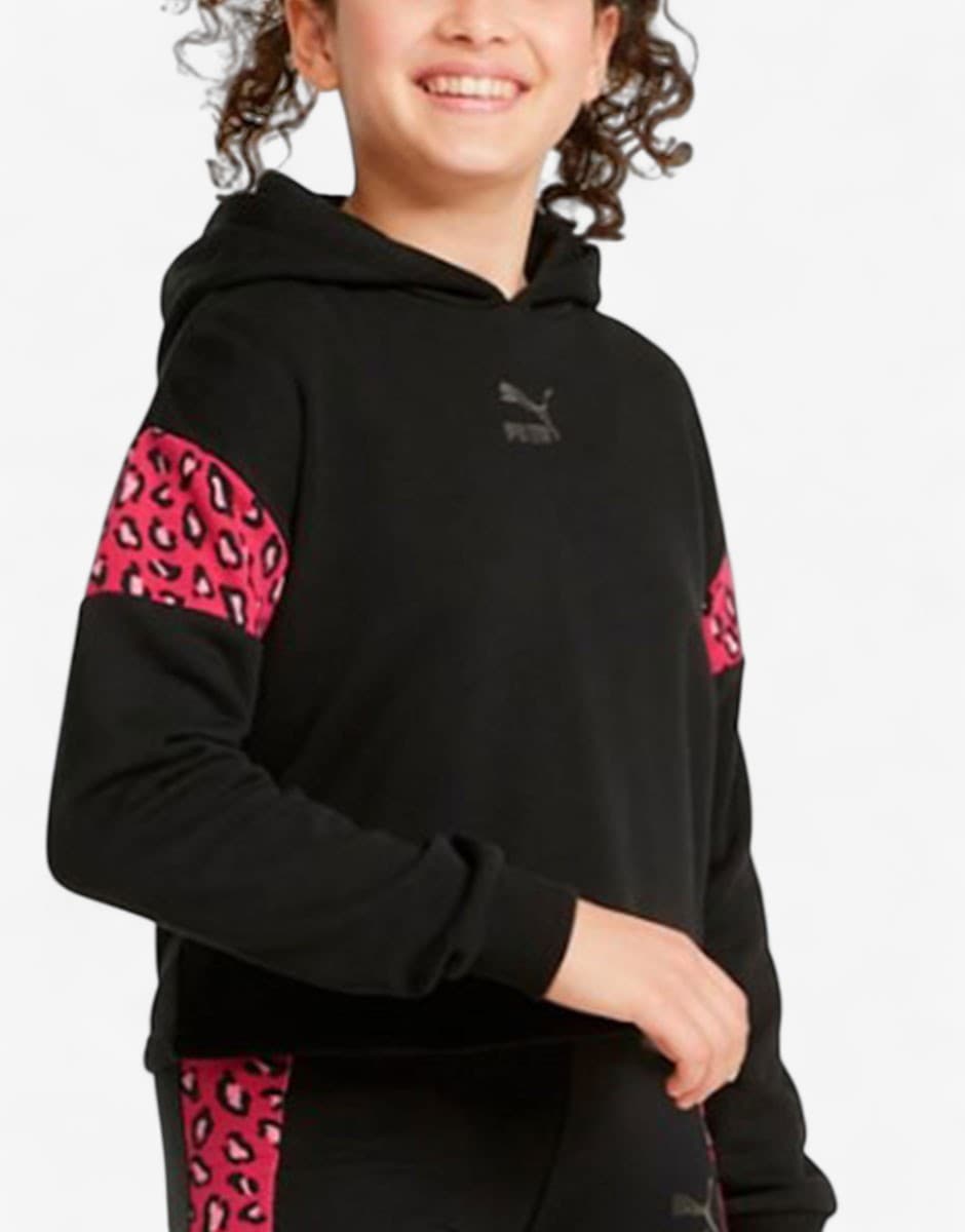 PUMA Classics Summer Roar Hoodie Black — снимка 3