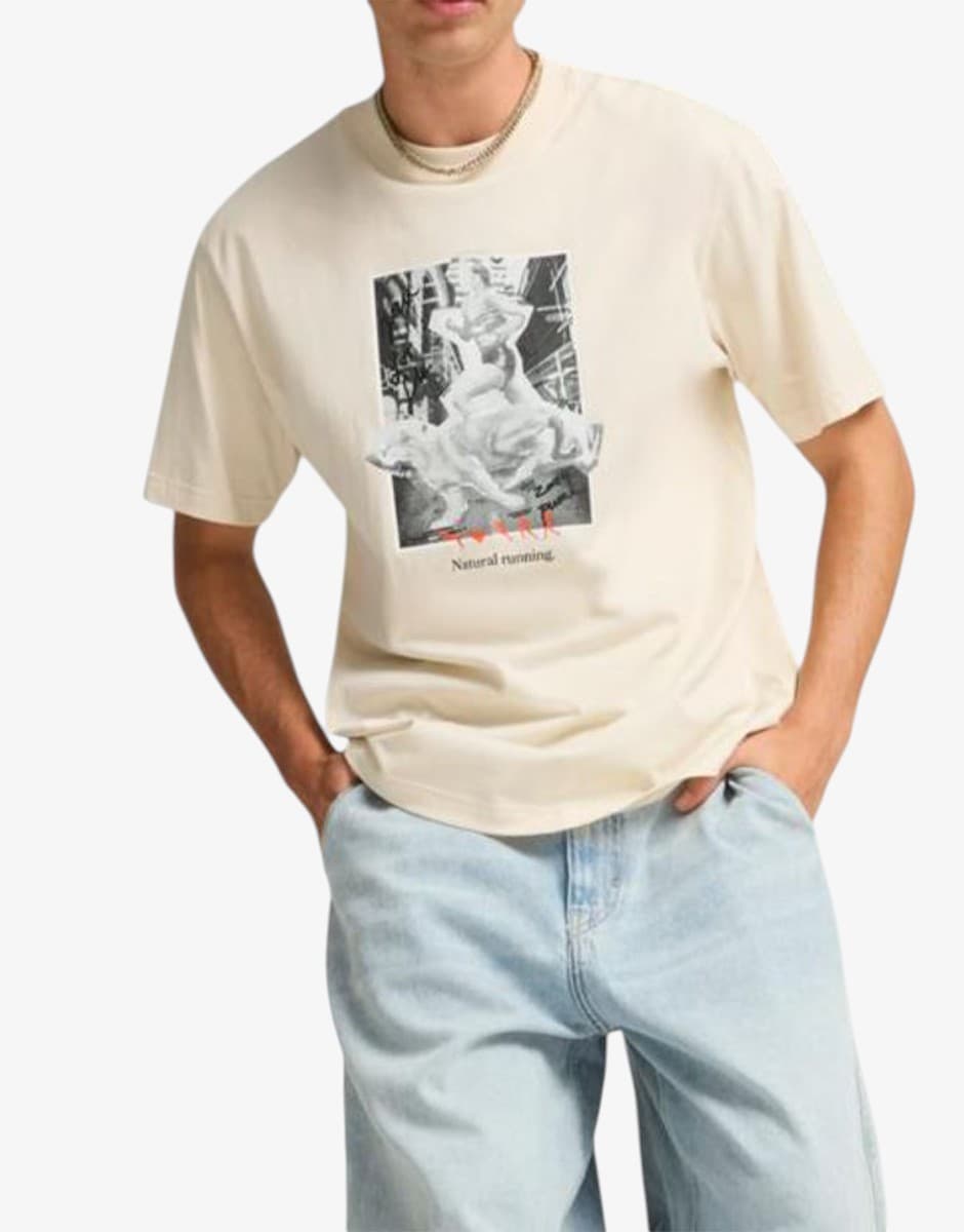 PUMA Club De Course Graphic Tee Beige