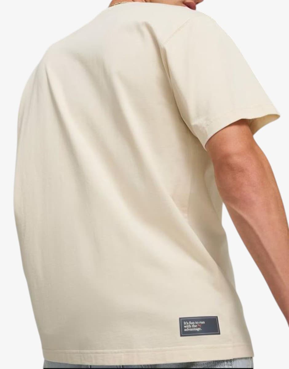PUMA Club De Course Graphic Tee Beige — снимка 2