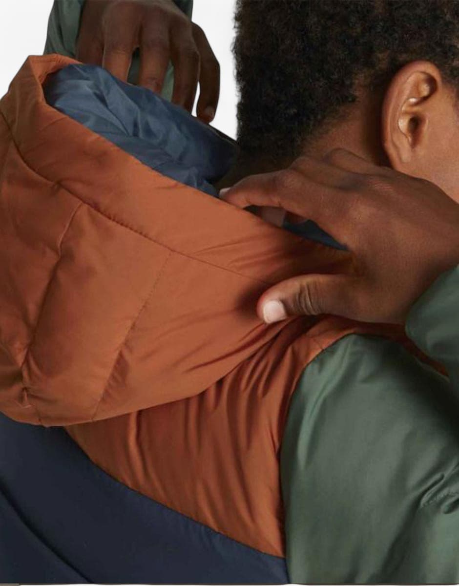 PUMA Colorblock Hooded Jacket Blue/Green — view 4