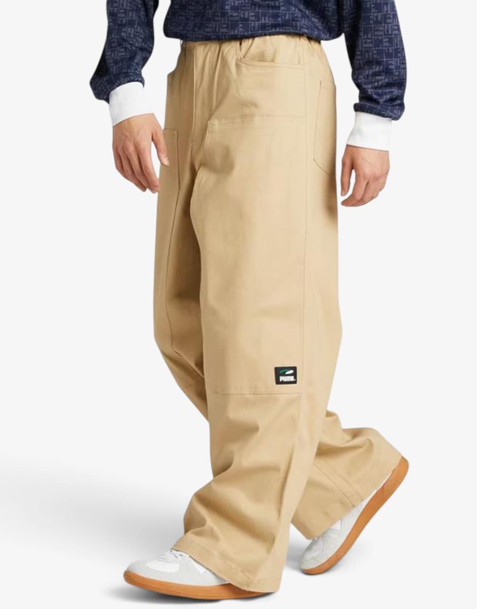 PUMA Skateboard Casual Pants Beige
