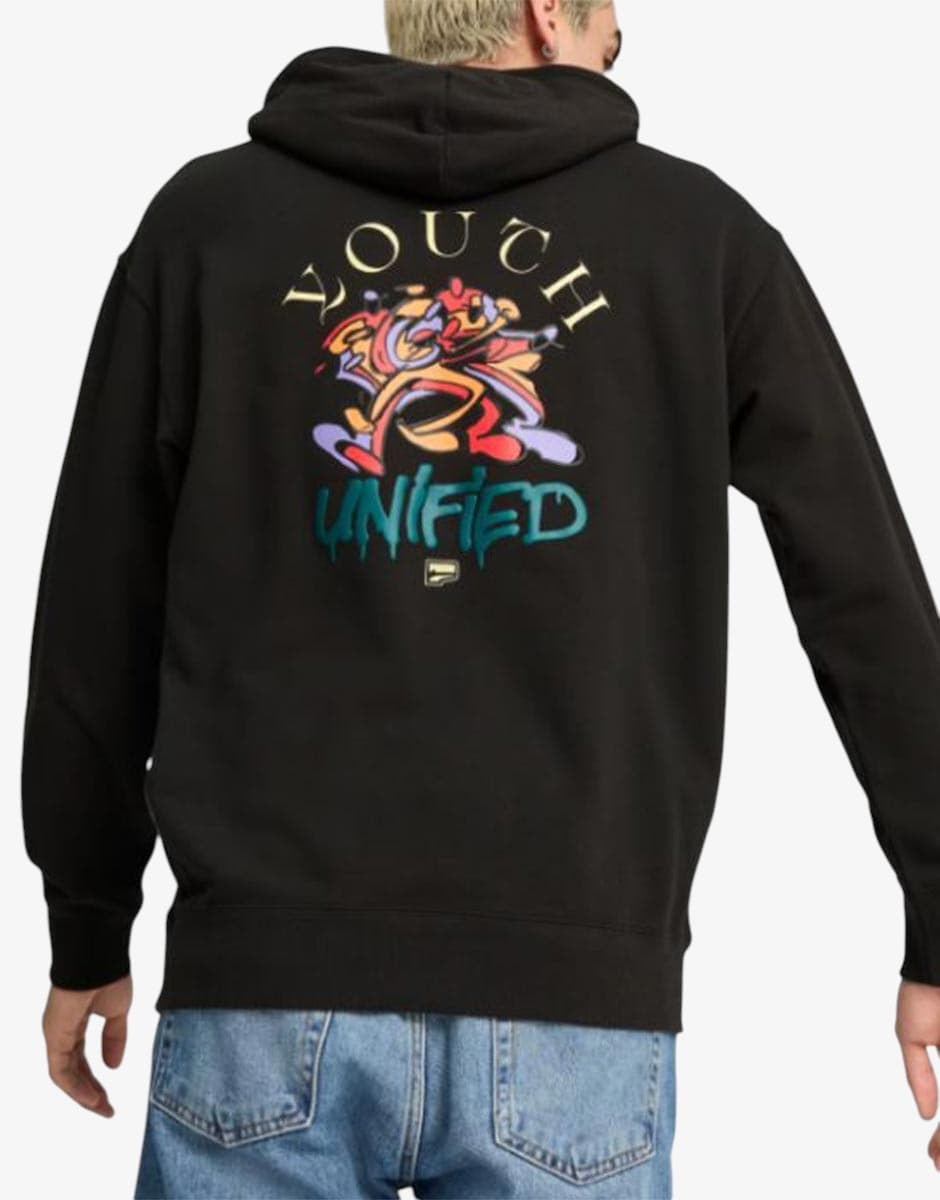 PUMA Downtown Graphic Hoodie Black M — снимка 2