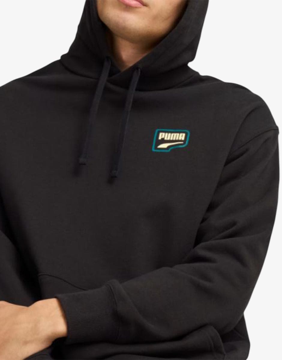 PUMA Downtown Graphic Hoodie Black M — снимка 4