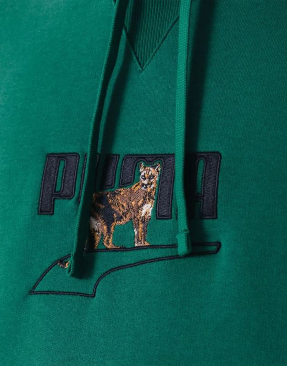 PUMA Downtown Graphic Hoodie Training Green — view 4