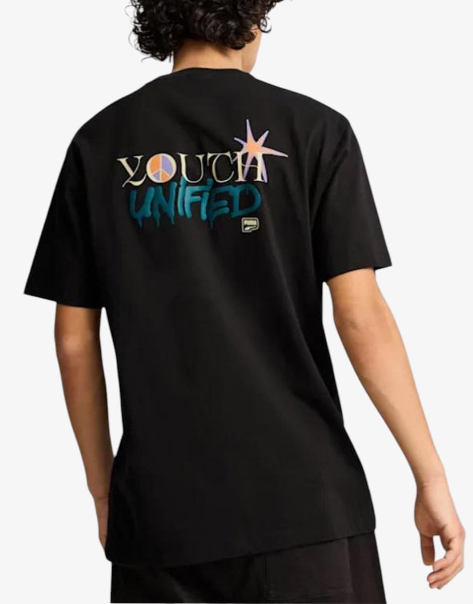 PUMA Downtown Relaxed Graphic Tee Black — снимка 2