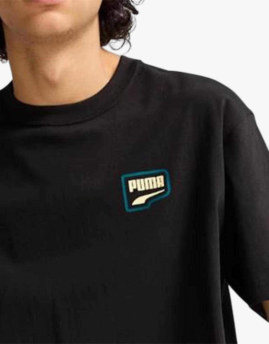 PUMA Downtown Relaxed Graphic Tee Black — снимка 3
