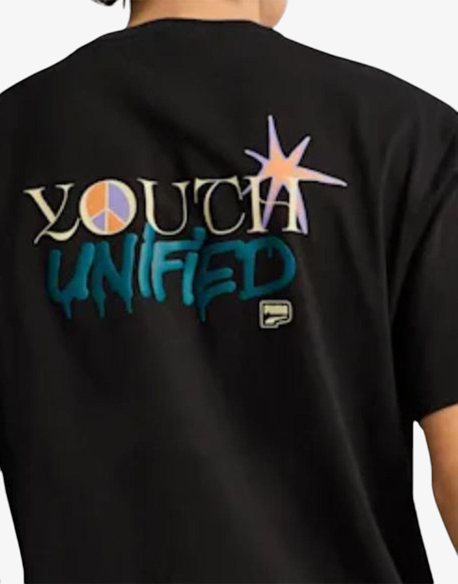 PUMA Downtown Relaxed Graphic Tee Black — снимка 4