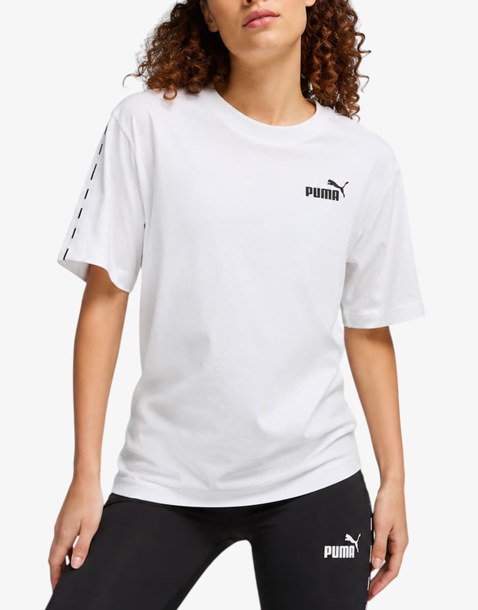 PUMA Ess Tape Tee White — снимка 3