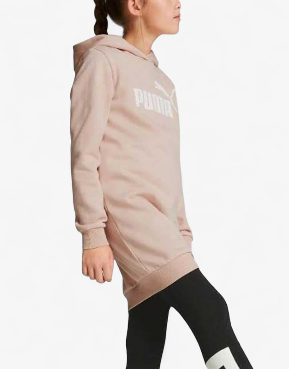 PUMA Essentials Logo Hooded Dress Pink — снимка 3
