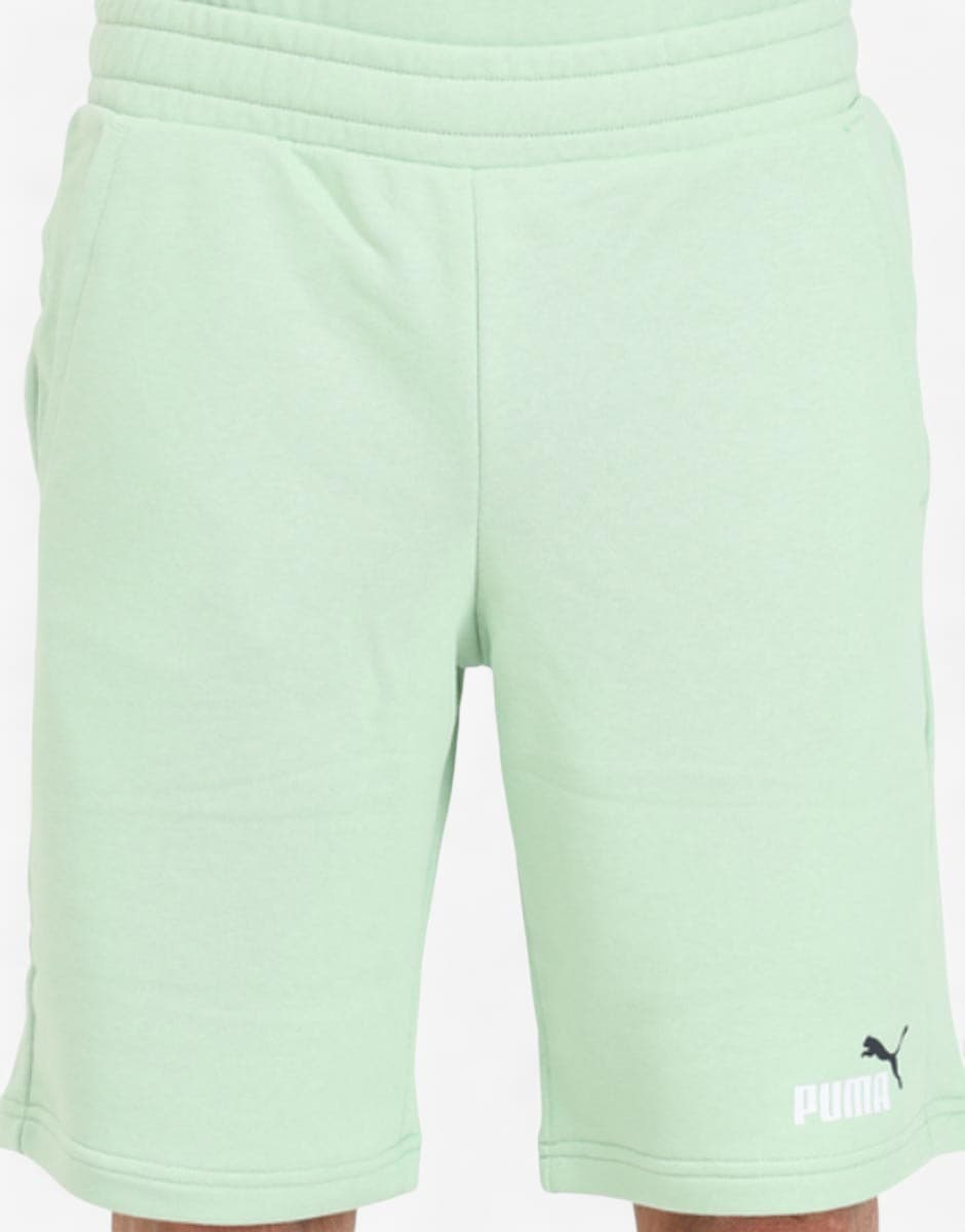 PUMA Essentials+ 2 Color Logo Shorts Green — view 3
