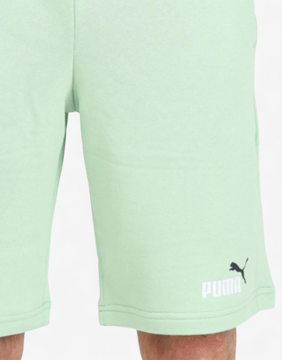 PUMA Essentials+ 2 Color Logo Shorts Green — view 4
