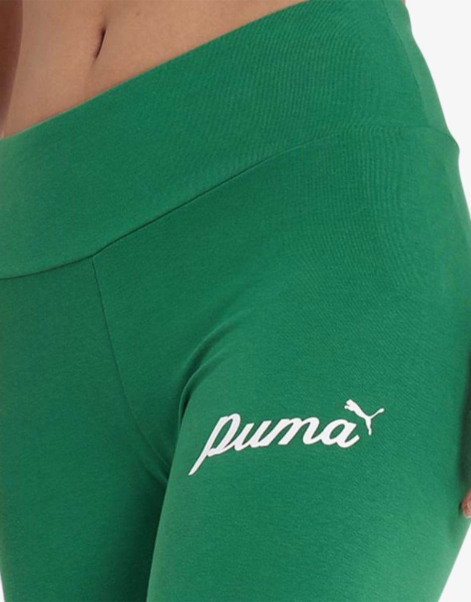 PUMA Essentials+ Blossom 7 Script Tights Green — view 3